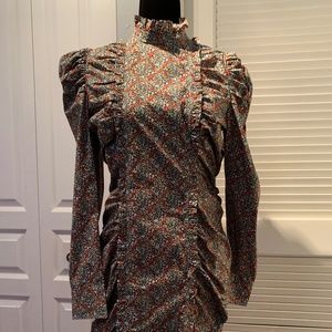 Ganni floral print cotton dress